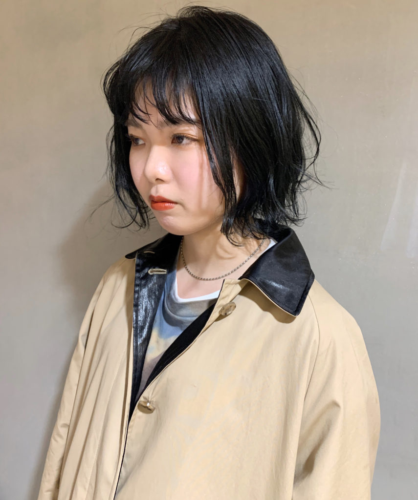 アディクシーカラーでブルーブラック 梅田美容室 エヌドット オジオット イルミナカラー 梅田 西宮の美容室artefice アルテフィーチェ Belta ベルタ Cyan シアン Node ノード Elena エレナ Fig フィグ